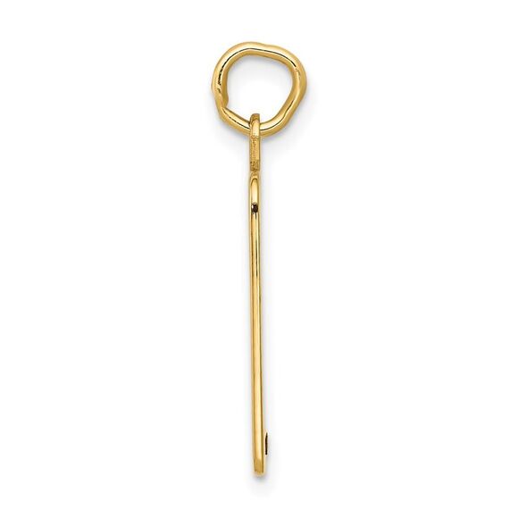 14k Yellow Gold & Pink Enamel Birth Certificate Charm or Pendant, 18mm - Picture 2 of 5